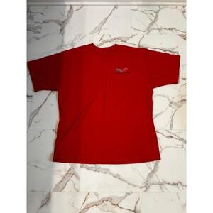 Corvette Racing T Shirt Mens XL Red Chevrolet Logo Graphic Tee